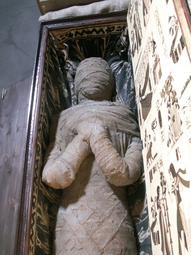 独民家で発見のミイラ、体はプラスチック製 医学部の実習用か