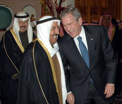 ブッシュ米大統領、クウェートに到着　