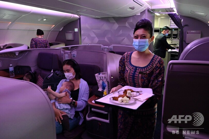 気分だけでも「空の旅」、旅客機をレストランに シンガポール航空