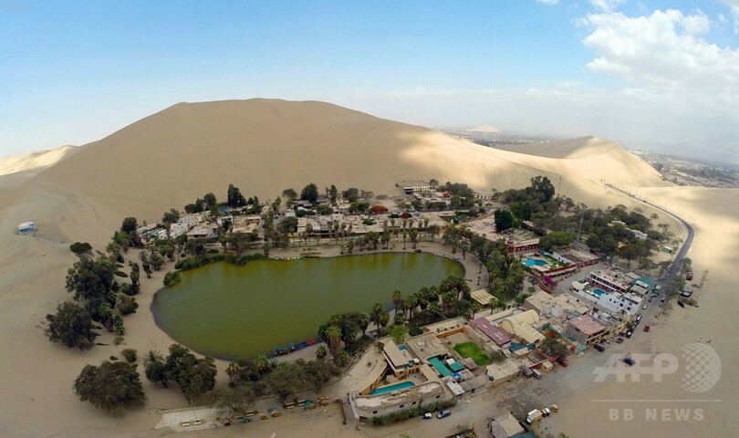 砂漠のなかのオアシス「ワカチナ」 ペルー 写真2枚 国際ニュース：AFPBB News