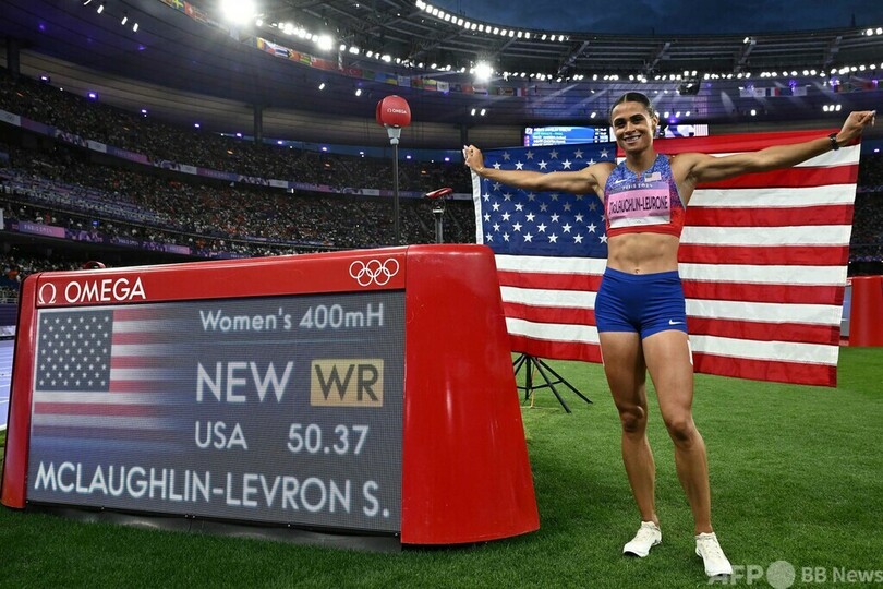 マクラフリンレブロニ、世界新で女子400ｍH連覇 パリ五輪