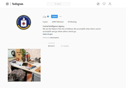 米CIA、インスタグラムのアカウントを開設 若者の採用狙う