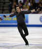 フィギュアスケート全米選手権（2013 Prudential U.S. Figure Skating Championships）は25日、米ネブラスカ（Nebraska）州オマハ（Omaha）にあるセンチュリーリンク・センター（CenturyLink Center）で行われ、男子シングル・ショートプログラム（SP）では、前回王者のジェレミー・アボット（Jeremy Abbott）が84.10点で首位に立った。

演技に臨むジェレミー・アボット（2013年1月25日撮影）。(c)AFP/Getty Images/Jonathan Daniel