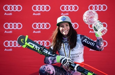 ワイラター、女子スーパー大回転で種目別連覇 アルペンW杯