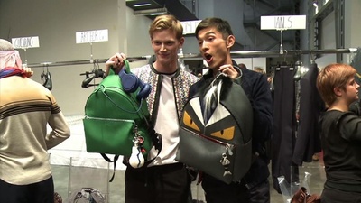 動画：ファーとデニムの組み合わせで新提案、「フェンディ」15年春夏メンズ