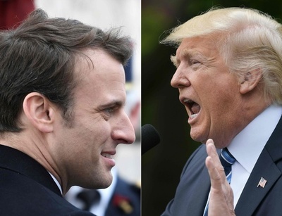 トランプ氏、マクロン氏と25日会談へ 仏大統領選出に電話で祝意