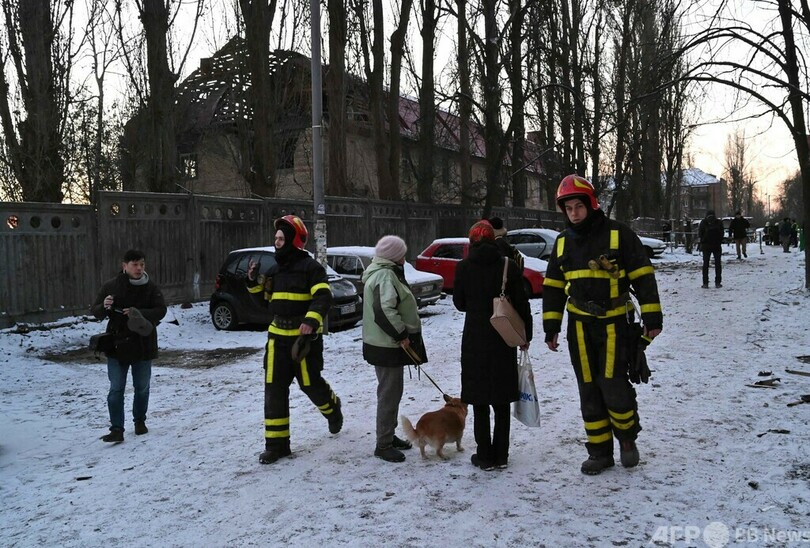 キーウ中心部で爆発、無人機攻撃か