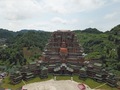 貴州省独山県影山鎮の水司楼（2019年6月7日撮影、小型無人機から）。(c)Xinhua News 