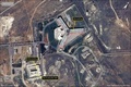 シリア・ダマスカス北郊にある軍運営のサイドナヤ刑務所を上空から撮影した衛星写真。国際人権団体アムネスティ・インターナショナルが公開（2017年2月7日公開）。(c)AFP/Amnesty International
