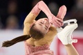 23-24フィギュアスケートグランプリ（GP）シリーズ第2戦、スケートカナダ、女子シングル・ショートプログラム（SP）。演技に臨む松生理乃（2023年10月27日撮影）。(c)Geoff Robins / AFP