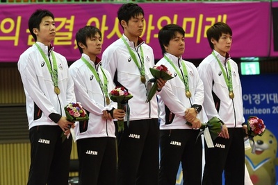 日本、卓球男子団体で銅 アジア大会 