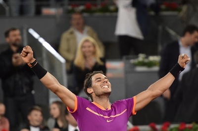 ナダルが赤土で今季無傷の13連勝、ジョコとのマドリードOP準決勝へ