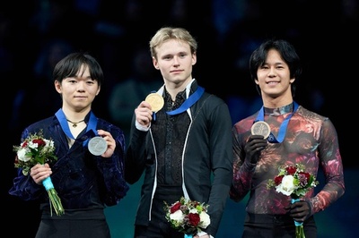 マリニンが逆転で世界フィギュア優勝、鍵山2位 宇野4位