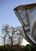 パリ（Paris）のブローニュの森（Bois de Boulogne）の森に建設された「ルイ・ヴィトン　ファウンデーション（Fondation Louis Vuitton）」の外観の一部（2014年4月10日撮影）。(c)AFP/FRANCK FIFE
