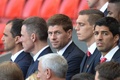 リバプール（Liverpool FC）の本拠地アンフィールド（Anfield）で行われた追悼式典に出席するリバプールのスティーブン・ジェラード（Steven Gerrard、2014年4月15日撮影）。(c)AFP/PAUL ELLIS