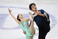フィギュアスケート四大陸選手権、ペア・ショートプログラム（SP）。演技に臨む三浦璃来/木原龍一組（2024年2月1日撮影）。(c)GREG BAKER / AFP