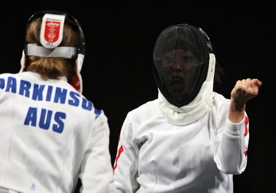 原田 1回戦突破、フェンシング・女子エペ個人