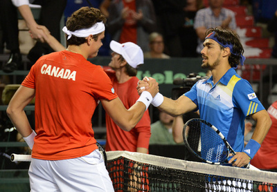 カナダとイタリアは1勝1敗、デビス杯
