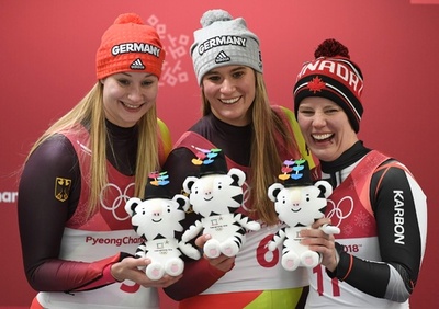 ガイゼンベルガーがリュージュ女子1人乗り連覇、平昌五輪