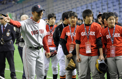 岡島 ベースボール・クリニックに参加