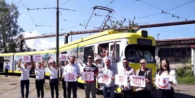 サラエボ路面電車改造プロジェクトの本線が貫通 中国企業が建設
