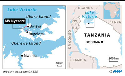 アフリカ・ビクトリア湖のフェリー転覆事故、死者130人超に