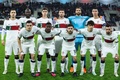 サッカー欧州選手権予選、グループJ、ルクセンブルク対ポルトガル。試合前の写真撮影に臨むポルトガルの選手（2023年3月26日撮影）。(c)Kenzo TRIBOUILLARD/ AFP