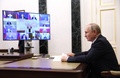 ロシア大統領府でビデオ閣議を行うウラジーミル・プーチン大統領（2023年5月31日撮影、資料写真）。(c)Gavriil GRIGOROV / SPUTNIK / AFP 