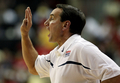 ベンチで指示を出す米国のマイク・シャセフスキー（%%Mike Krzyzewski%%）HC。(c)AFP/Getty Images Jamie Squire