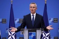 ベルギー・ブリュッセルで記者会見する北大西洋条約機構（NATO）のイエンス・ストルテンベルグ事務総長（2022年7月5日撮影）。(c)Kenzo TRIBOUILLARD / AFP