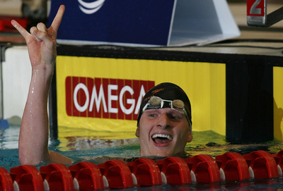 デビッド・ウォルターズ 男子100メートル自由形で優勝