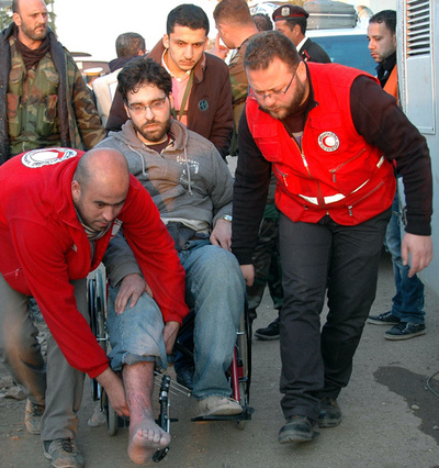 シリアのホムスから住民600人が避難