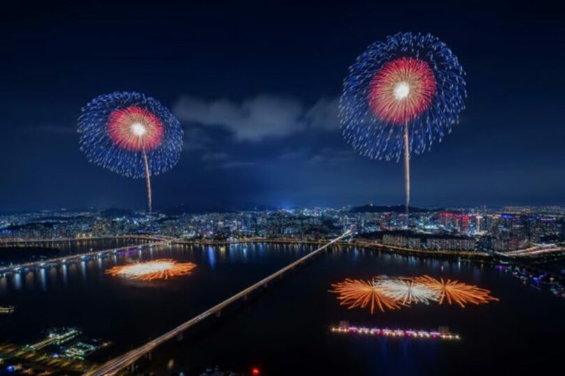 「ハンファとともにするソウル世界花火大会2025」の様子＝ハンファ提供(c)MONEYTODAY