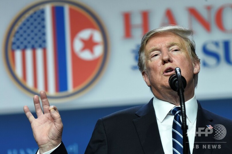 米朝首脳会談、合意なく唐突な幕切れ トランプ氏帰途に