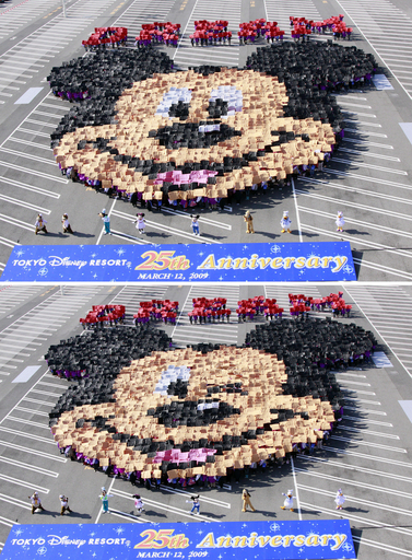2500人で人文字ミッキー ディズニーランド開園25周年を記念 写真6枚 国際ニュース Afpbb News 2500人で人文字ミッキー ディズニーランド開園25周年を記念 写真6枚 国際ニュース Afpbb News