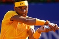 男子テニス、バルセロナ・オープン、シングルス3回戦。リターンを打つラファエル・ナダル（2018年4月26日撮影）。(c)AFP PHOTO / PAU BARRENA
