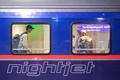 オーストリア・ウィーン中央駅で、ベネチア、チューリヒ行きの寝台車（2023年7月25日撮影）。(c)Alex HALADA / AFP