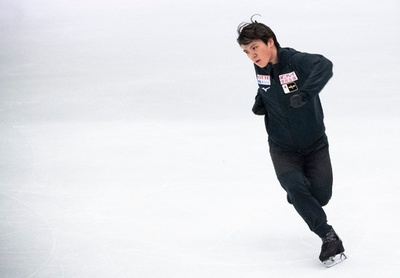 男子シングル出場選手、公式練習に登場 世界フィギュア