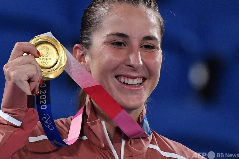 ベンチッチが女子シングルス金メダル スイス女子初 東京五輪テニス 写真9枚 国際ニュース Afpbb News