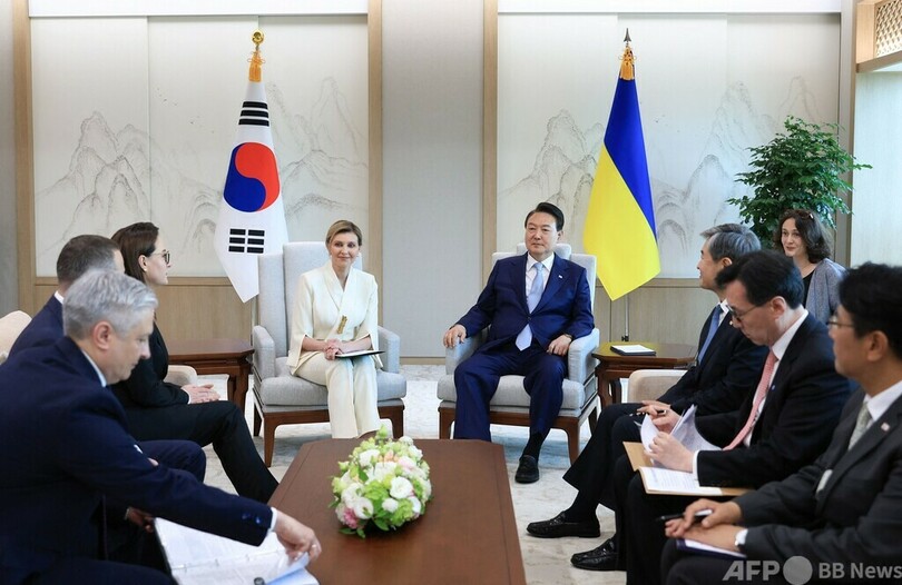 ウクライナ大統領夫人、韓国訪問 支援強化を要請