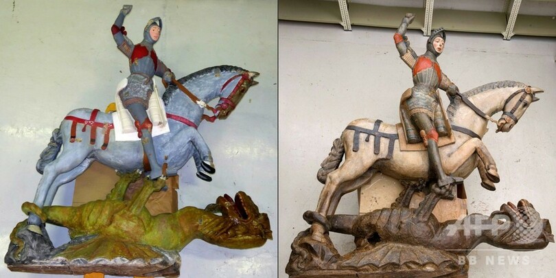 素人の修復で漫画風にされた聖像、再修復でほぼ原状回復 スペイン