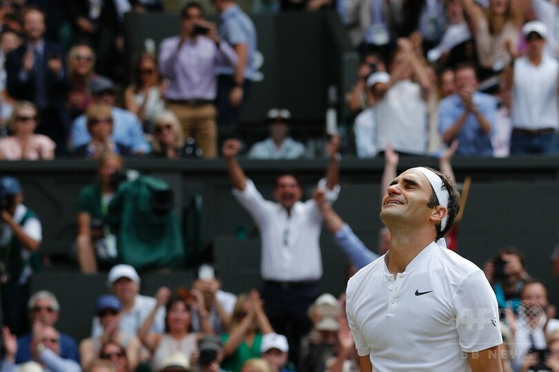 フェデラー、史上最多ウィンブルドン8度目V 最年長35歳での偉業