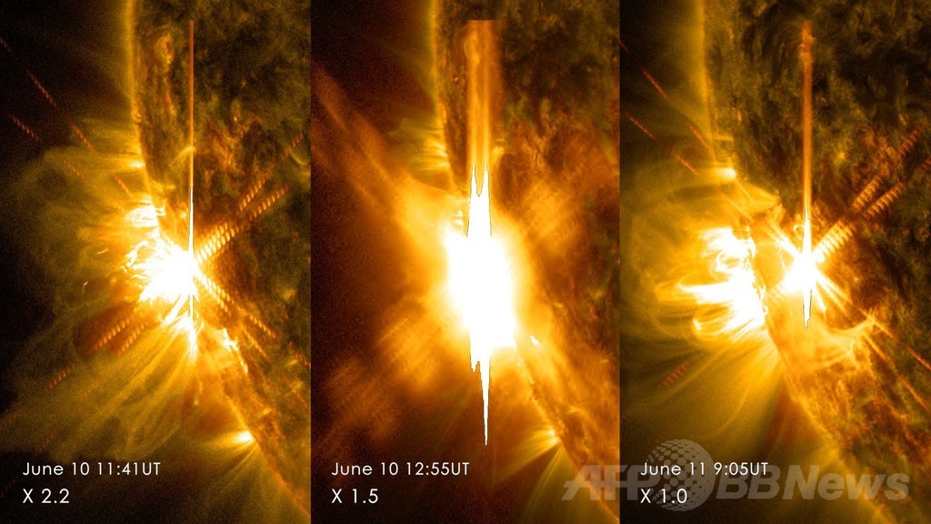 Xクラスの太陽フレア、2日間で3回 NASAが画像公開 写真1枚 国際ニュース：AFPBB News
