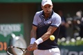 全仏オープンテニス、男子シングルス1回戦。リターンを狙うアレハンドロ・ファリャ（2015年5月24日撮影）。(c)AFP/MIGUEL MEDINA