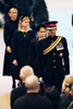 英国会議事堂のウェストミンスターホールで、エリザベス女王のひつぎを囲むために到着したヘンリー王子（中央右）ら孫（2022年9月17日撮影）。(c)Aaron Chown / POOL / AFP 