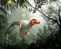 ティラノサウルス・レックスと近縁関係にある新種の恐竜（学名：Thanatotheristes degrootorum）の想像図。カナダ・カルガリー大学、ロイヤル・ティレル古生物学博物館提供（2020年2月10日提供）。(c)AFP PHOTO / University of Calgary and Royal Tyrrell Museum / Julius CSOTONYI