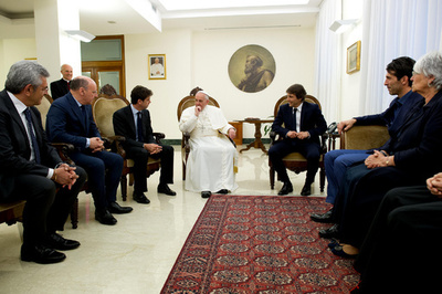 リーグ優勝のユベントスがローマ法王に謁見