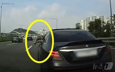 韓国・相次ぐ悪質ドライバー…入れ墨で威嚇、車線変更を妨害