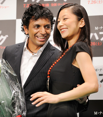 映画『ハプニング』プレミア上映会、小池栄子がシャマラン監督を歓迎