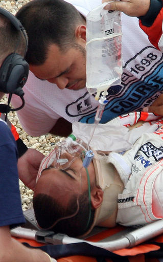 ハミルトン ヨーロッパGP予選でクラッシュを起こす